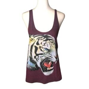 NWT Graphic Tee Tiger Tank in Maroon Size Small